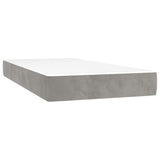 Vidaxl pocketveringmatras medium 90x200x20 cm fluweel lichtgrijs