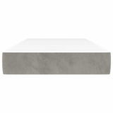 Vidaxl pocketveringmatras medium 90x200x20 cm fluweel lichtgrijs