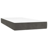 Vidaxl pocketveringmatras medium 90x200x20 cm fluweel donkergrijs