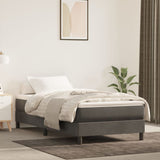 Vidaxl pocketveringmatras medium 90x200x20 cm fluweel donkergrijs