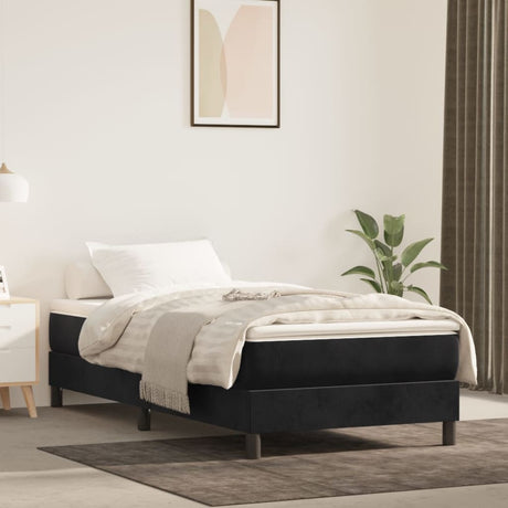 Vidaxl pocketveringmatras medium 90x200x20 cm fluweel zwart