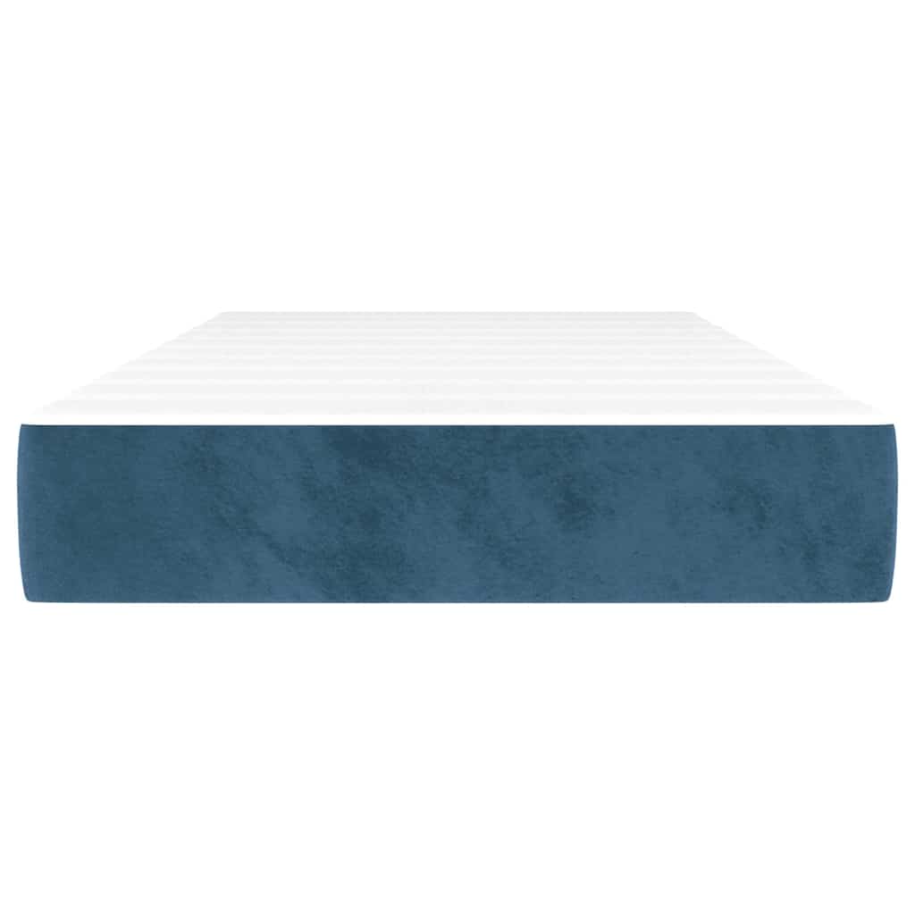 Vidaxl pocketveringmatras medium 90x200x20 cm fluweel donkerblauw