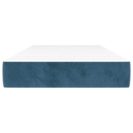 Vidaxl pocketveringmatras medium 90x200x20 cm fluweel donkerblauw