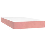 Vidaxl pocketveringmatras medium 90x200x20 cm fluweel roze