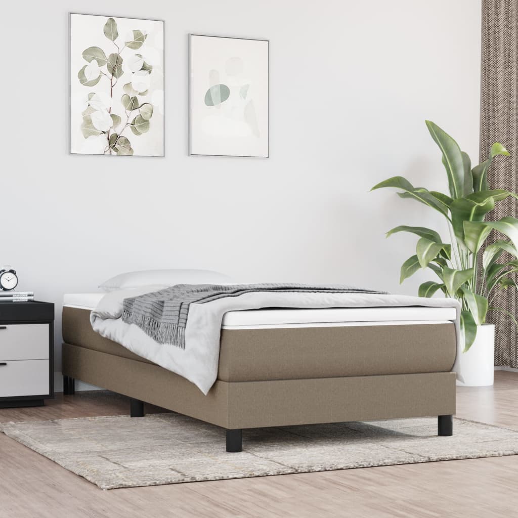 Vidaxl pocketveringmatras medium 100x200x20 cm stof taupe