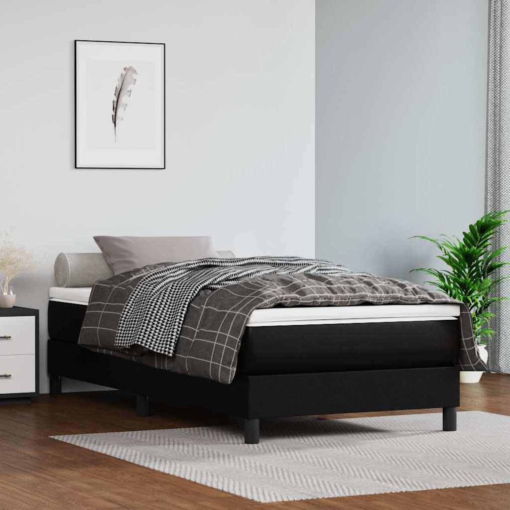 Vidaxl pocketveringmatras medium 100x200x20 cm kunstleer zwart
