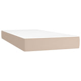 Vidaxl pocketveringmatras medium 100x200x20 cm kunstleer cappuccinokleurig