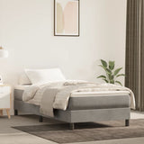 Vidaxl pocketveringmatras medium 100x200x20 cm fluweel lichtgrijs