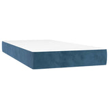 Vidaxl pocketveringmatras medium 100x200x20 cm fluweel donkerblauw