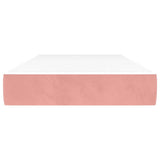 Vidaxl pocketveringmatras medium 100x200x20 cm fluweel roze