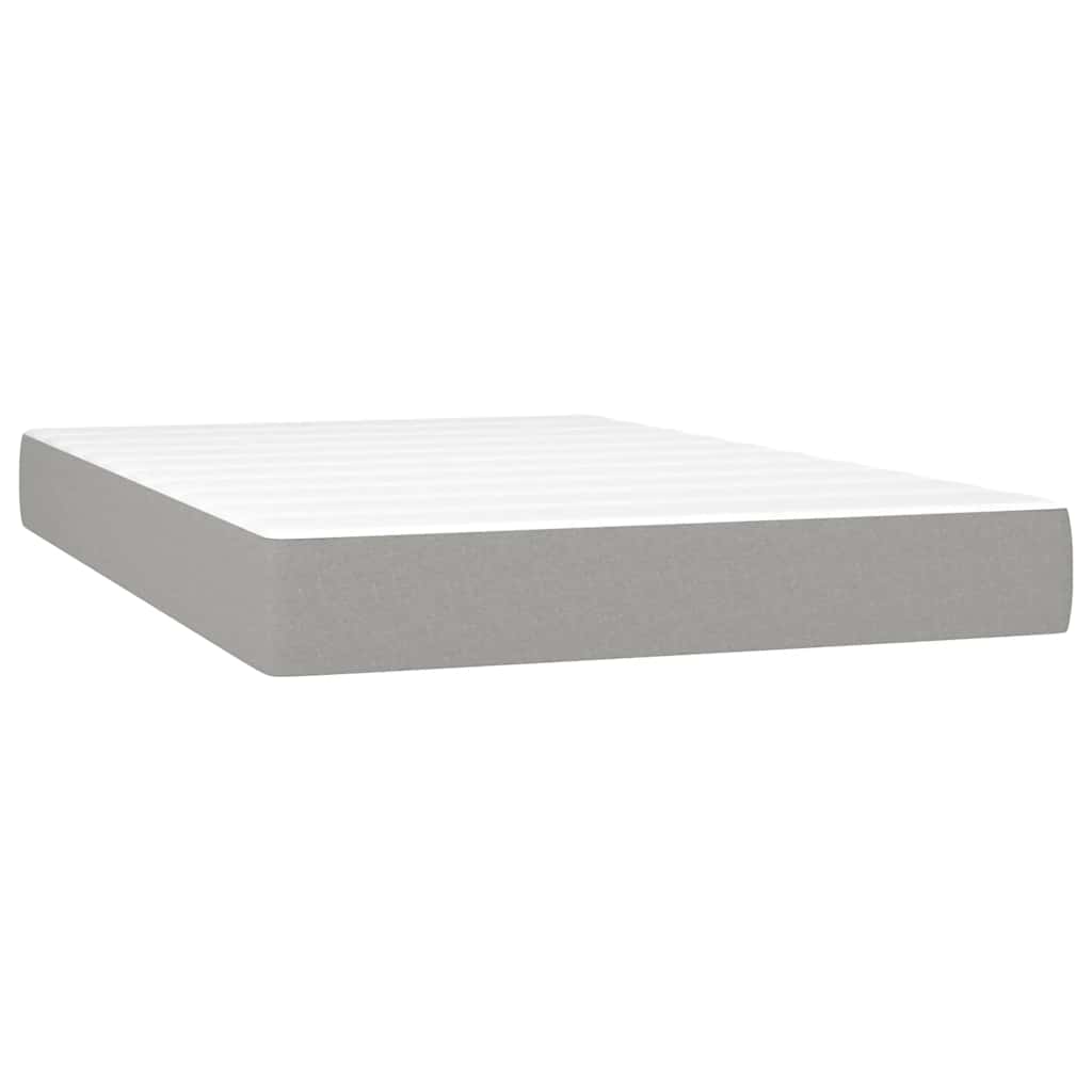 Vidaxl pocketveringmatras medium 120x200x20 cm stof lichtgrijs
