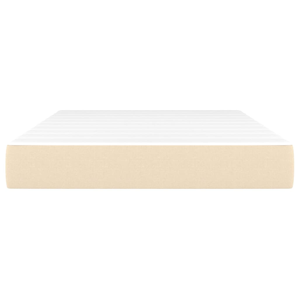 Vidaxl pocketveringmatras medium 120x200x20 cm stof crèmekleurig