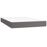 Vidaxl pocketveringmatras medium 120x200x20 cm kunstleer grijs