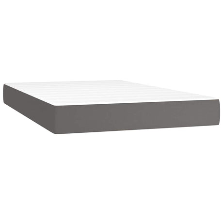 Vidaxl pocketveringmatras medium 120x200x20 cm kunstleer grijs