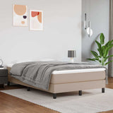 Vidaxl pocketveringmatras medium 120x200x20 cm kunstleer cappuccinokleurig