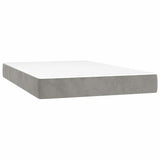 Vidaxl pocketveringmatras medium 120x200x20 cm fluweel lichtgrijs