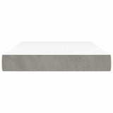 Vidaxl pocketveringmatras medium 120x200x20 cm fluweel lichtgrijs