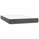 Vidaxl pocketveringmatras medium 120x200x20 cm fluweel donkergrijs
