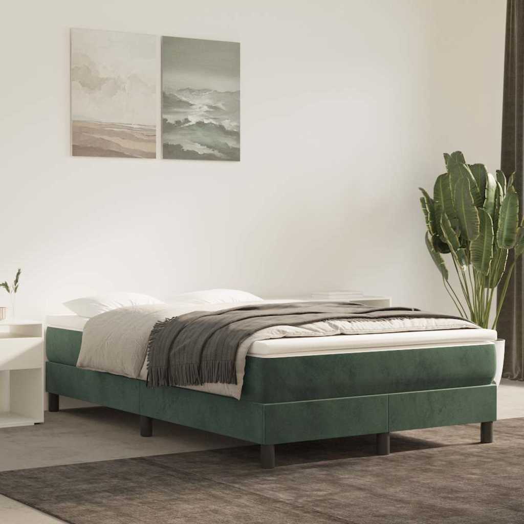 Vidaxl pocketveringmatras medium 120x200x20 cm fluweel donkergroen