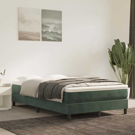 Vidaxl pocketveringmatras medium 120x200x20 cm fluweel donkergroen
