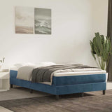 Vidaxl pocketveringmatras medium 120x200x20 cm fluweel donkerblauw