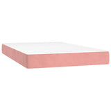 Vidaxl pocketveringmatras medium 120x200x20 cm fluweel roze