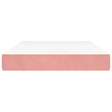 Vidaxl pocketveringmatras medium 120x200x20 cm fluweel roze