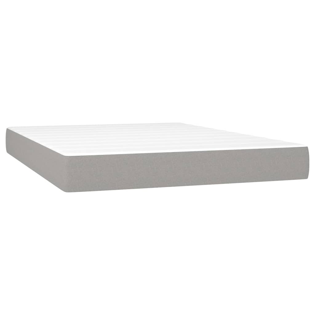 Vidaxl pocketveringmatras medium 140x190x20 cm stof lichtgrijs