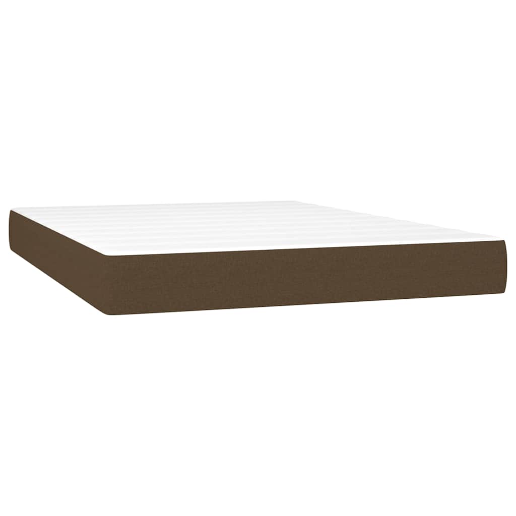 Vidaxl pocketveringmatras medium 140x190x20 cm stof donkerbruin