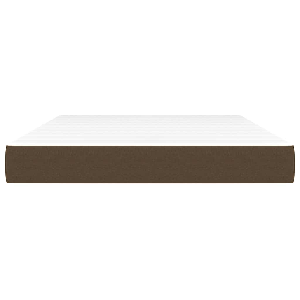 Vidaxl pocketveringmatras medium 140x190x20 cm stof donkerbruin