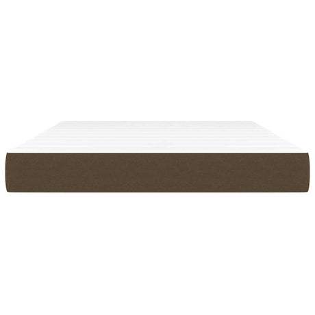 Vidaxl pocketveringmatras medium 140x190x20 cm stof donkerbruin