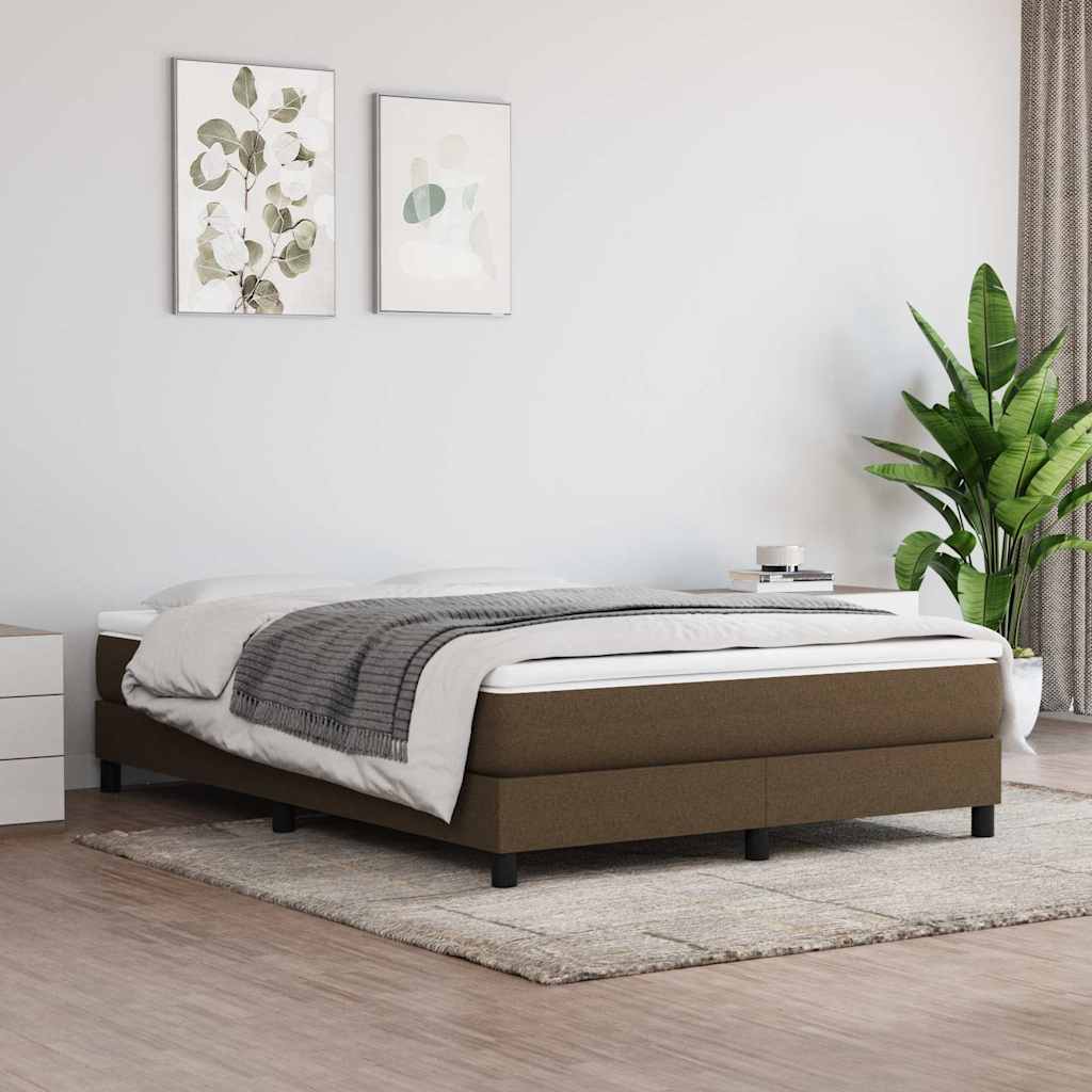 Vidaxl pocketveringmatras medium 140x190x20 cm stof donkerbruin