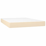 Vidaxl pocketveringmatras medium 140x190x20 cm stof crèmekleurig