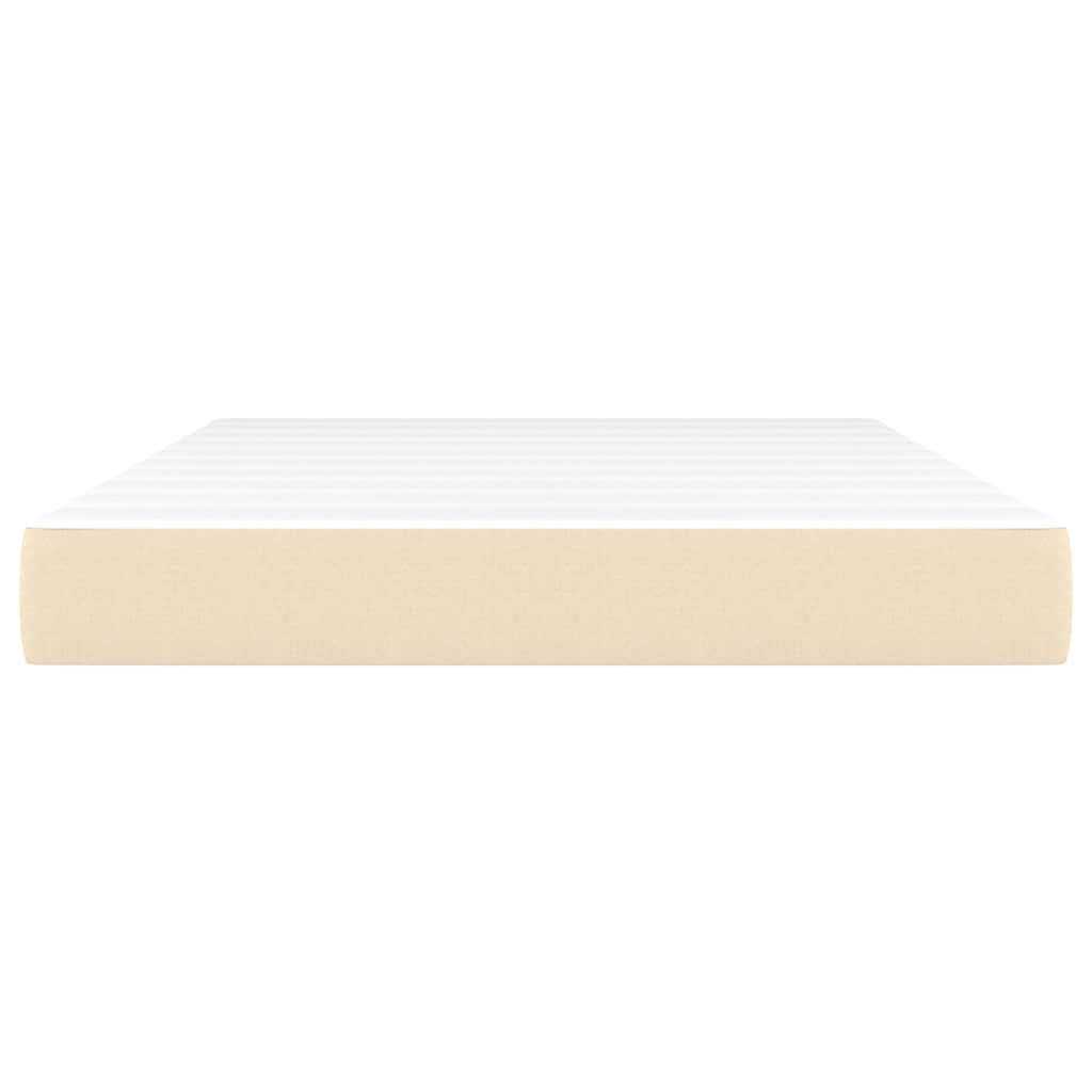 Vidaxl pocketveringmatras medium 140x190x20 cm stof crèmekleurig