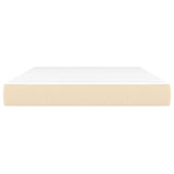 Vidaxl pocketveringmatras medium 140x190x20 cm stof crèmekleurig