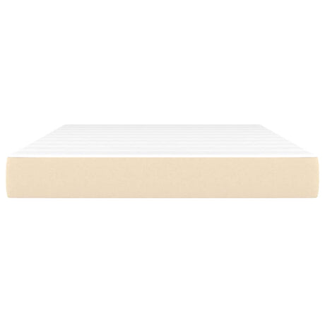 Vidaxl pocketveringmatras medium 140x190x20 cm stof crèmekleurig