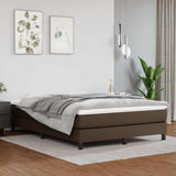 Vidaxl pocketveringmatras medium 140x190x20 cm kunstleer bruin