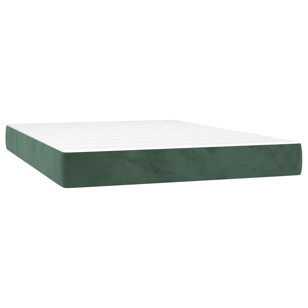 Vidaxl pocketveringmatras medium 140x190x20 cm fluweel donkergroen