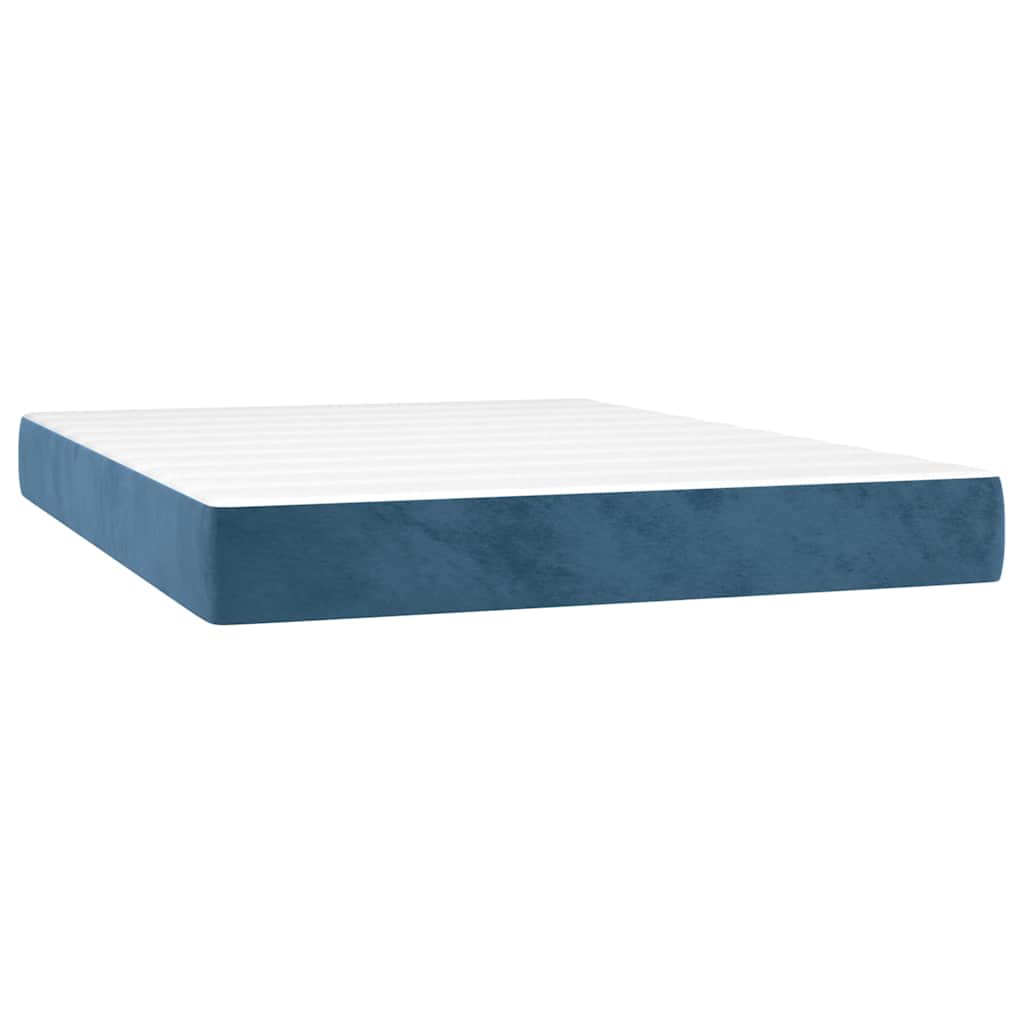 Vidaxl pocketveringmatras medium 140x190x20 cm fluweel donkerblauw
