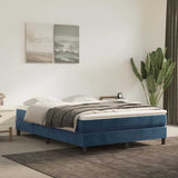 Vidaxl pocketveringmatras medium 140x190x20 cm fluweel donkerblauw