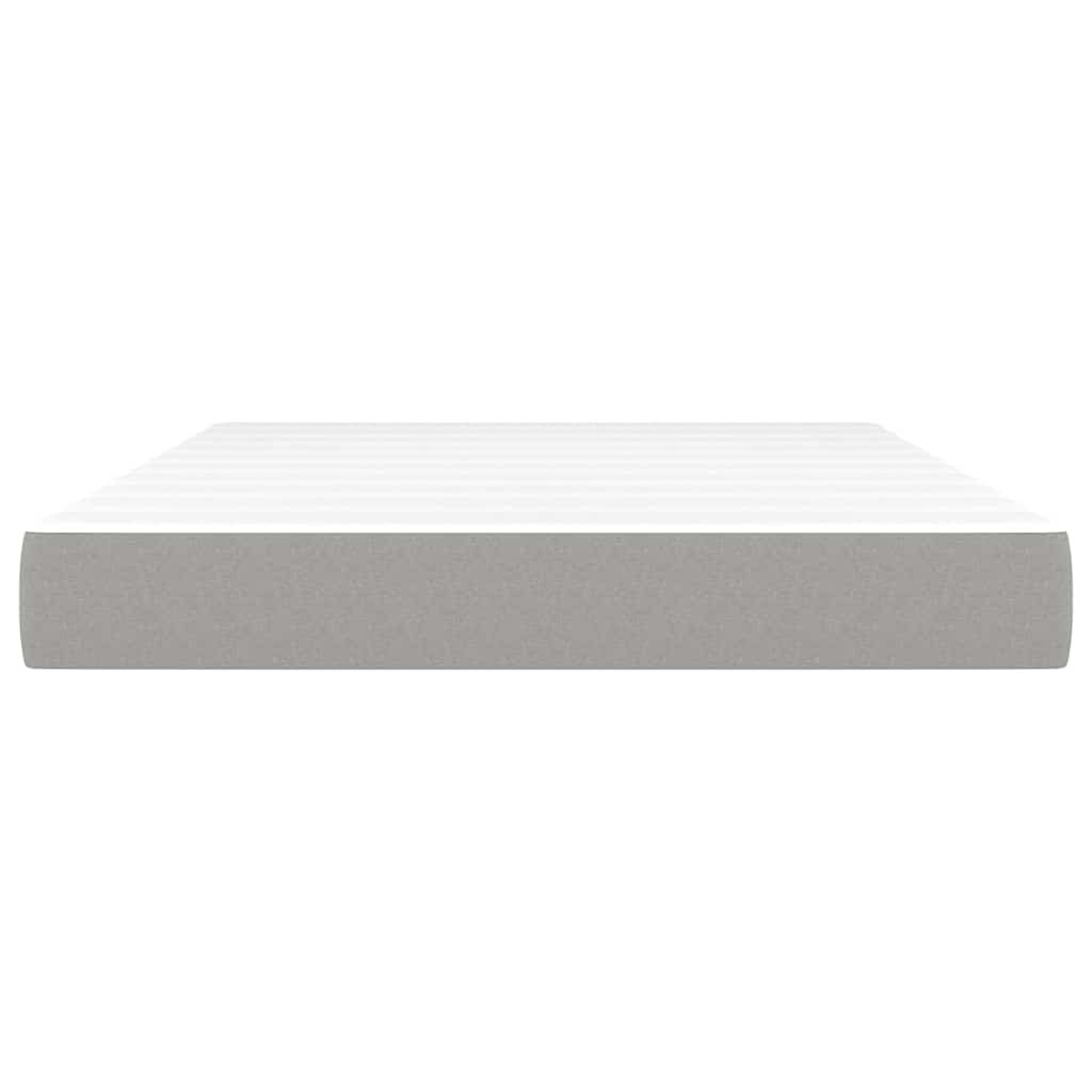 Vidaxl pocketveringmatras medium 140x200x20 cm stof lichtgrijs