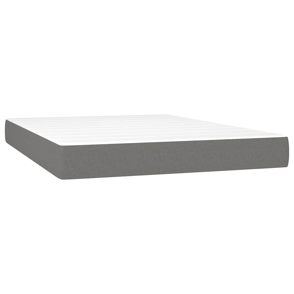 Vidaxl pocketveringmatras medium 140x200x20 cm stof donkergrijs