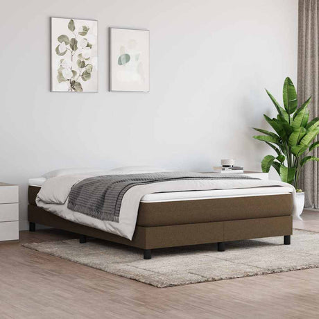 Vidaxl pocketveringmatras medium 140x200x20 cm stof donkerbruin