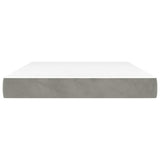 Vidaxl pocketveringmatras medium 140x200x20 cm fluweel lichtgrijs