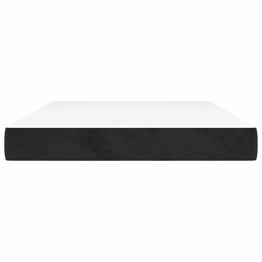 Vidaxl pocketveringmatras medium 140x200x20 cm fluweel zwart