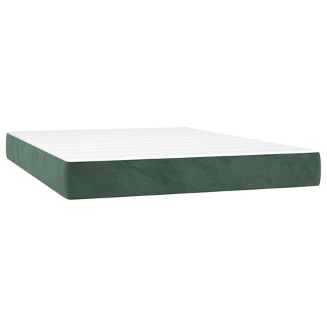 Vidaxl pocketveringmatras medium 140x200x20 cm fluweel donkergroen
