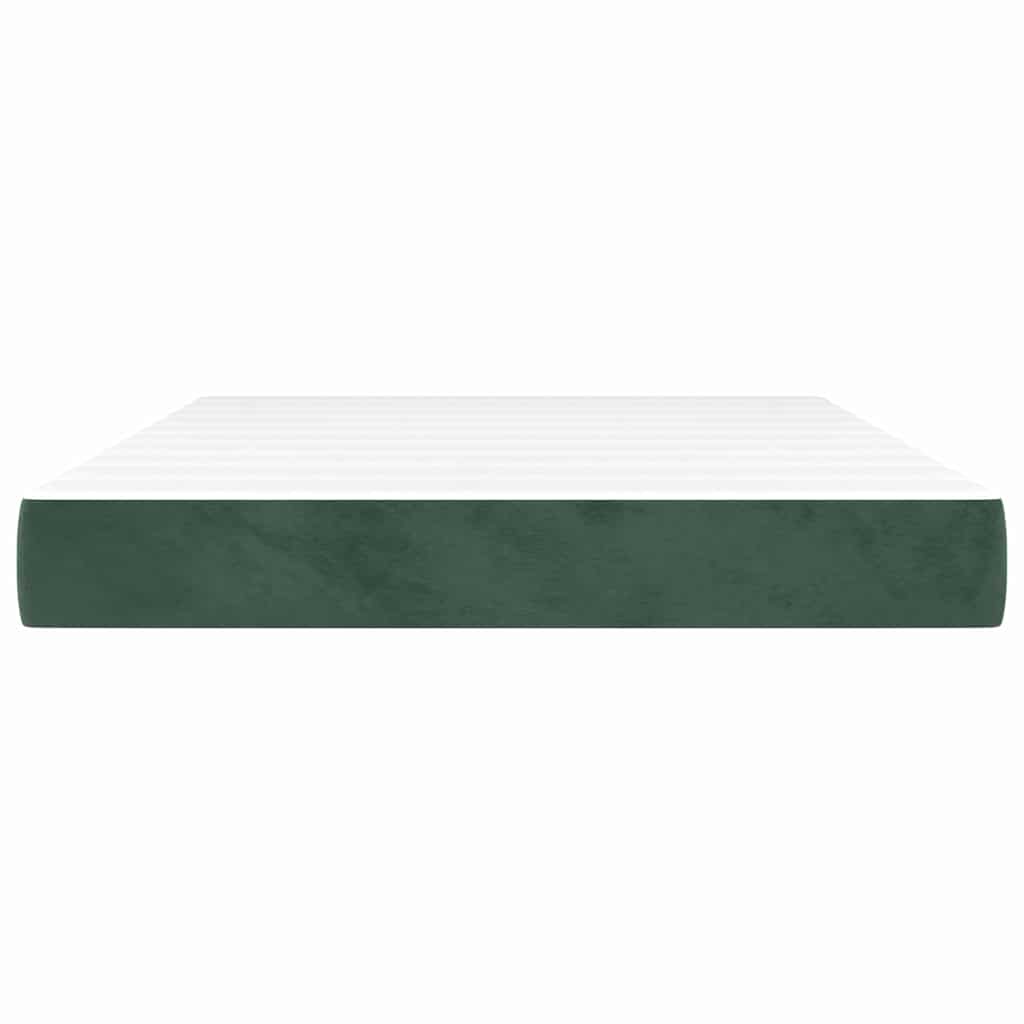 Vidaxl pocketveringmatras medium 140x200x20 cm fluweel donkergroen
