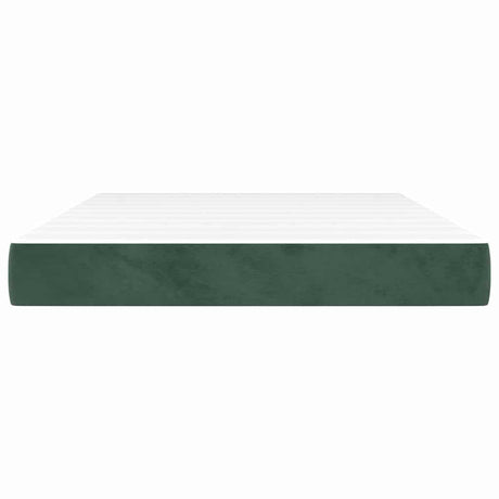 Vidaxl pocketveringmatras medium 140x200x20 cm fluweel donkergroen