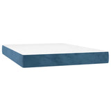 Vidaxl pocketveringmatras medium 140x200x20 cm fluweel donkerblauw