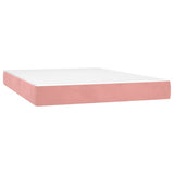 Vidaxl pocketveringmatras medium 140x200x20 cm fluweel roze